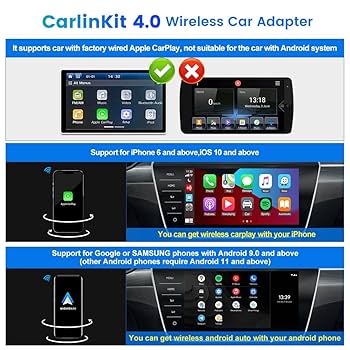 Amazon.com: CarlinKit 4.0 CarPlay Wireless Adapter,Android
